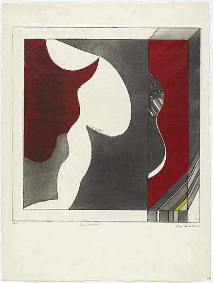 Artist: b'BALDESSIN, George' | Title: b'Red window.' | Date: 1968 | Technique: b'colour etching and aquatint'