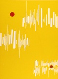 Artist: Tilley, Lorna. | Title: (Poster of moon and stripes) | Date: 1973 | Technique: screenprint, printed in colour, from multiple stencils