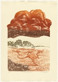 Artist: b'GRIFFITH, Pamela' | Title: b'The Great Red Kangaroo' | Date: 1988 | Technique: b'softground-etching, aquatint and open bite, printed in colour, from two shaped copper plates (jigsaw technique)' | Copyright: b'\xc2\xa9 Pamela Griffith'