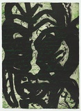 Artist: PARR, Mike | Title: Stick into eye, # 6 | Date: 1993 | Technique: etching and aquatint, printed in colour, from two plates