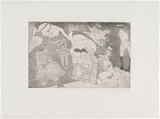 Artist: b'WALKER, Murray' | Title: b'Innocent maiden.' | Date: 1976 | Technique: b'etching and aquatint, printed in black ink, from one plate'