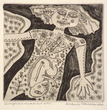 Artist: HANRAHAN, Barbara | Title: Springtime mother | Date: 1989 | Technique: etching, printed in black ink, from one plate