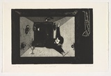 Artist: James, Garry. | Title: Roach motel - hell | Date: 1991, January | Technique: etching printed in warm black ink with plate-tone, from one plate