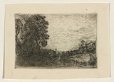 Title: not titled [landscape with person on horseback] | Date: c.1960 | Technique: etching and aquatint, printed in black ink, from one plate