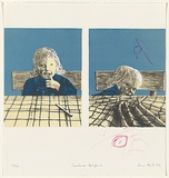 Artist: HALL, Basil | Title: Robbie helped. | Date: 1982 | Technique: lithograph