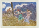 Artist: BUNNY, Rupert | Title: Danse [Dance]. | Date: 1920 | Technique: monotype, printed in colour, from one zinc plate