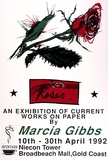 Artist: b'Gibbs, Marcia.' | Title: b'Red Roses' | Date: 1992, March | Technique: b'screenprint, printed in red, green and black ink, from three stencils'