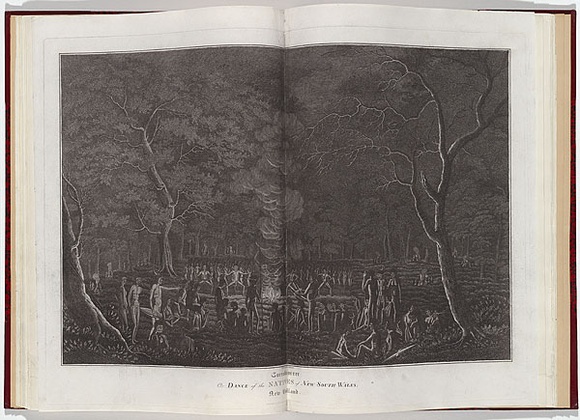 Title: b'Corrobborree or dance of the natives of New South Wales. New Holland.' | Date: 1821 | Technique: b'engraving, printed in black ink, from one copper plate'