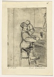 Artist: b'WILLIAMS, Fred' | Title: b'One pint' | Date: 1955-56 | Technique: b'etching, engraving, drypoint and flat biting, printed in black ink, from one brass plate' | Copyright: b'\xc2\xa9 Fred Williams Estate'