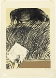 Artist: Whiteley, Brett. | Title: Drawing about drawing | Date: 1965 | Technique: screenprint, printed in colour, from multiple stencils | Copyright: This work appears on the screen courtesy of the estate of Brett Whiteley
