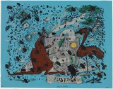 Artist: b'Littler, Frank' | Title: b'Zipping flies (Australia).' | Date: (1974) | Technique: b'screenprint, printed in colour, from multiple stencils'