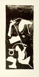 Artist: Allen, Joyce. | Title: (Patterns). | Date: (1987) | Technique: collograph printed in black ink, from one block