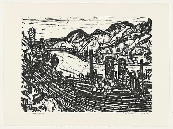 Artist: b'Senbergs, Jan.' | Title: b'Monongahala' | Date: 1992 | Technique: b'lithograph, printed in black ink, from one stone' | Copyright: b'\xc2\xa9 Jan Senbergs'