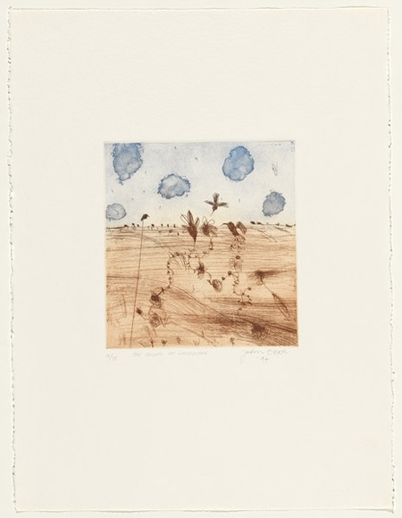Artist: Olsen, John. | Title: The sound of landscape | Date: 1994 | Technique: etching and aquatint, printed in colour with plate-tone, from one plate | Copyright: © John Olsen. Licensed by VISCOPY, Australia
