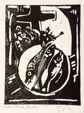 Artist: Taylor, John H. | Title: The three fishes | Technique: linocut, printed in black ink, from one block