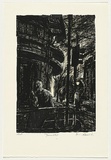 Artist: AMOR, Rick | Title: Tramstop. | Date: 1991 | Technique: monotype, printed in black ink, from one plate