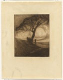 Artist: b'TRAILL, Jessie' | Title: bL'homme qui boit [the man who drinks] | Date: 1914 | Technique: b'etching and aquatint, printed in warm black ink with plate-tone, from one plate'