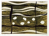 Artist: b'Croston, Doug' | Title: b'Bush creek.' | Date: August 1974 | Technique: b'screenprint, printed in colour, from five stencils' | Copyright: b'Courtesy of the artist'