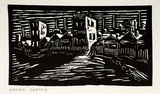 Artist: b'Carter, Maurie.' | Title: b'(Our street).' | Date: 1949 | Technique: b'linocut, printed in black ink, from one block'