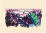 Artist: b'Bussey, Marjorie.' | Title: b'Walking mists.' | Date: 1990 | Technique: b'screenprint, printed in colour, from nineteen stencils'