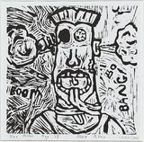 Artist: b'Millar, Alex.' | Title: b'Untitled' | Date: 1996 | Technique: b'linocut, printed in black ink, from one block'