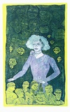 Artist: HANRAHAN, Barbara | Title: The actress | Date: 1979 | Technique: etching, printed in colour from one plate