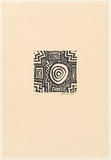 Artist: JOSHUA, Alan | Title: Design circle | Date: c.2001 | Technique: linocut, printed in black ink, from one block