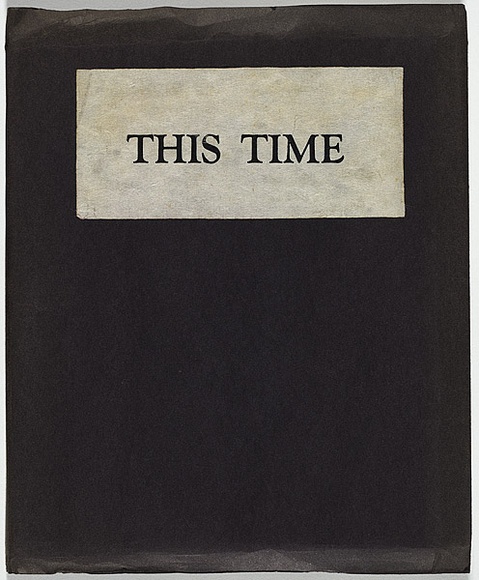 Artist: b'MADDOCK, Bea' | Title: b'This time.' | Date: 1967-69 | Technique: b'linocuts, printed in black ink, each from one block; letterpress text'