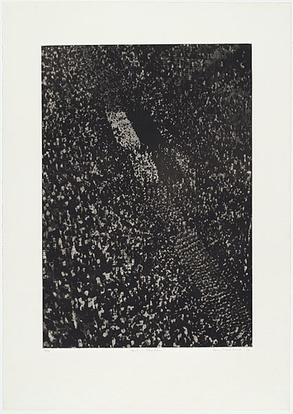 Artist: b'MADDOCK, Bea' | Title: b'Cast a shadow' | Date: 1972 | Technique: b'photo-etching and aquatint, printed in black ink, from one zinc plate'