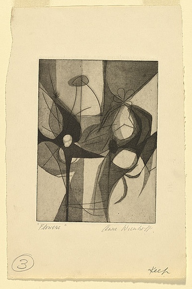 Artist: b'Wienholt, Anne.' | Title: b'Flowers' | Technique: b'engraving, softground-etching and aquatint, printed in black ink, from one copper plate'