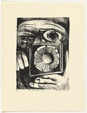 Artist: b'Blackman, Charles.' | Title: b'Camera man.' | Date: 1984 | Technique: b'screenprint, printed in black ink, from one stencil'