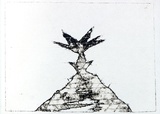 Artist: Roberts, Neil. | Title: Eruptions 17 | Date: 1991 | Technique: pigment-transfer, printed in brown ink, from one bitumen paper plate