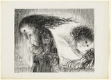 Artist: BOYD, Arthur | Title: St Francis when young turning aside. | Date: (1965) | Technique: lithograph, printed in black ink, from one plate; additions in pencil | Copyright: Reproduced with permission of Bundanon Trust
