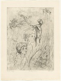 Artist: b'GRIFFITH, Pamela' | Title: bThe boy's dream | Date: 1978 | Technique: b'etching, soft ground, aquatint printed in black ink with plate-tone, from one zinc plate' | Copyright: b'\xc2\xa9 Pamela Griffith'