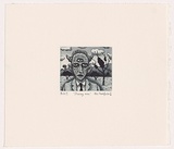 Artist: b'Mombassa, Reg.' | Title: b'Staring man' | Date: 2002 | Technique: b'etching and aquatint, printed in black ink, from one plate'