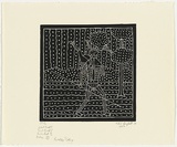 Title: The hunter | Date: 1986 | Technique: linocut, printed in black ink, from one block