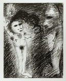 Artist: BOYD, Arthur | Title: St Francis with the stigmata appearing to the Pope. | Date: (1965) | Technique: lithograph, printed in black ink, from one plate | Copyright: Reproduced with permission of Bundanon Trust