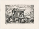 Artist: b'AMOR, Rick' | Title: b'Yarraville.' | Date: 1994 | Technique: b'etching, printed in black ink with plate-tone, from one plate'