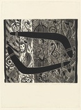 Artist: Cummins, Joseph. | Title: Boomerang eclipse. | Date: c.1998 | Technique: linocut, printed in black ink, from one block