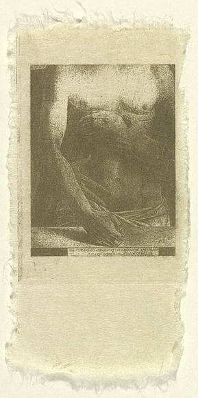 Title: b'Absence [fourth etching]' | Date: 2000-2004 | Technique: b'photo-etching, printed in graphite and gold powder, from one plate'