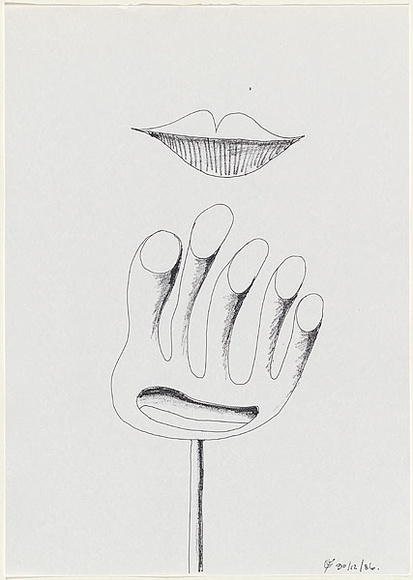 Artist: Burns, Peter. | Title: Hand sculpture | Date: 1986 | Technique: photocopy, printed in black ink | Copyright: © Peter Burns