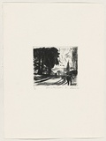 Artist: b'AMOR, Rick' | Title: b'Path in the garden.' | Date: 1993 | Technique: b'etching, printed in black ink, from one plate'