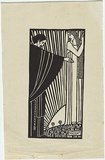 Artist: Waller, Christian. | Title: Perhaps it was the dark held out his hand, And morning came and stole his hand away. | Date: (1931) | Technique: linocut, printed in black ink, from one block