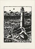 Artist: b'WORSTEAD, Paul' | Title: b'A long swim back to shore' | Date: 1991 | Technique: b'screenprint, printed in black ink, from one stencil' | Copyright: b'This work appears on screen courtesy of the artist'