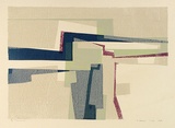 Artist: DAVIES, Rhonda | Title: Terminus. | Date: 1969 | Technique: screenprint, printed in colour, from four stencils