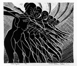Artist: HAWKINS, Weaver | Title: Ballet African | Date: 1965 | Technique: linocut, printed in black ink, from one block | Copyright: The Estate of H.F Weaver Hawkins