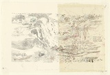 Artist: Wolseley, John. | Title: The dune remains the same, only the margin changes | Date: 1992-93 | Technique: lithograph, printed in colour, from multiple plates; overlaid on two sheets of paper | Copyright: © John Wolseley. Licensed by VISCOPY, Australia