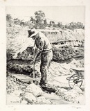 Artist: Warner, Alfred Edward. | Title: The prospector | Date: 1935 | Technique: etching, printed in black ink, from one plate