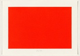 Title: not titled [fluro red-orange] | Date: 2004 | Technique: screenprint, printed in acrylic paint, from one stencil