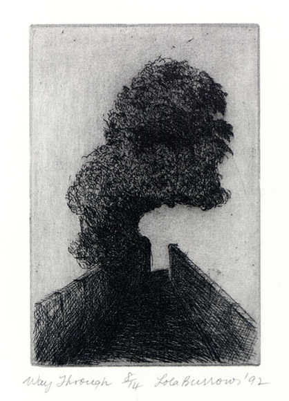 Artist: b'Burrows, Lola.' | Title: b'Way through.' | Date: 1992 | Technique: b'etching, printed in black ink with plate-tone, from one copper plate'